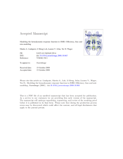 Modeling the hemodynamic response function