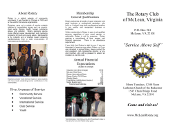 Club Brochure - McLean Rotary