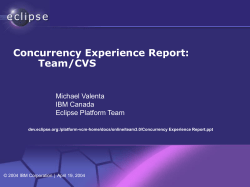 Concurrent Experience Report Slides