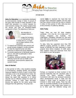 Asha for Education is an organization dedicated to socio