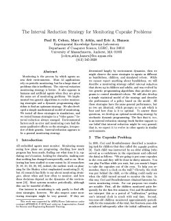 The Interval Reduction Strategy for Monitoring Cupcake