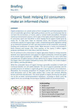 Organic food - European Parliament