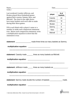 multiplication equation - Howard County Public School System