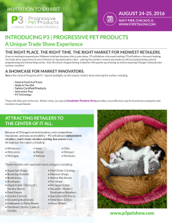 PROGRESSIVE PET PRODUCTS A Unique Trade Show Experience