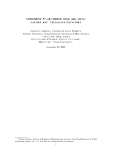 COHERENT MULTIPERIOD RISK ADJUSTED VALUES