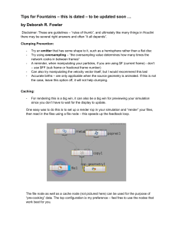 Tips for Fountains &ndash; this is dated &ndash; to be updated soon