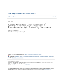 Getting Power Back: Court Restoration of Executive Authority in