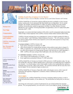 LifeWise Health Plan of Arizona To Exit Market Market Exit Next