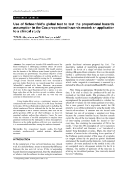 use of Schoenfeld`s global test to test the proportional hazards