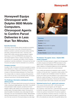 Chronopost &ndash; Dolphin&reg; 9500 - Honeywell Scanning and Mobility