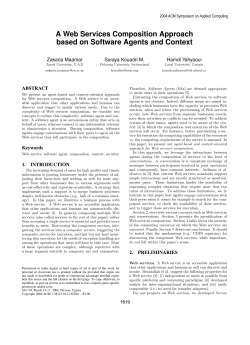 A Web Services Composition Approach based on Software Agents