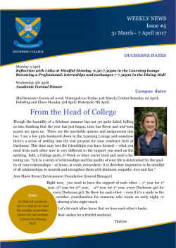 Student Newsletter 5 March 30
