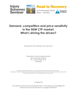 Demand, competition and price sensitivity in the