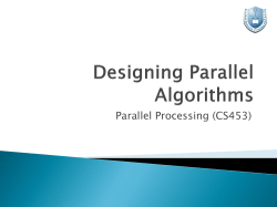 Designing Parallel Algorithms