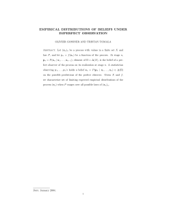 empirical distributions of beliefs under imperfect