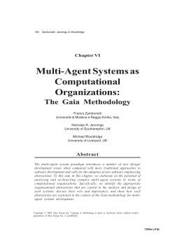 Multi-Agent Systems as Computational Organizations: The Gaia