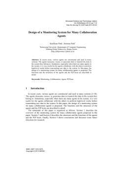 Design of a Monitoring System for Many Collaboration Agents