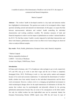 A multilevel analysis of the determinants of health at work in the