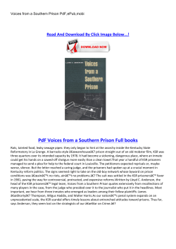 PdF Voices from a Southern Prison Full books