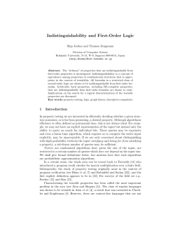 Indistinguishability and First