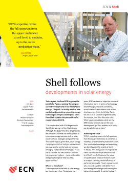 Shell follows - Energy research Centre of the Netherlands