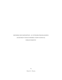 Benders Decomposition: An Integer