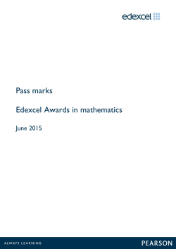 Pass marks Edexcel Awards in mathematics