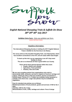 Exhibitor Entry Form - Only one exhibitor per form.