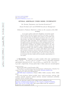 Optimal arbitrage under model uncertainty