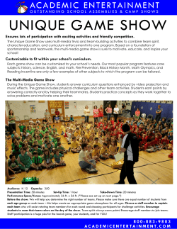 unique game show - Academic Entertainment