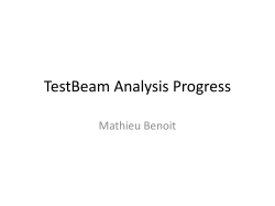 TestBeam Analysis Progress