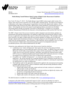 David Gunzerath, SVP/Associate Director INFORMATION