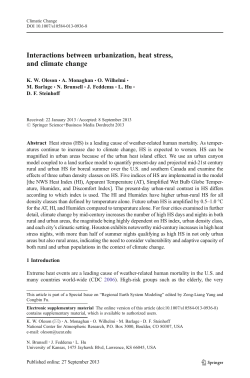 Interactions between urbanization, heat stress, and climate change
