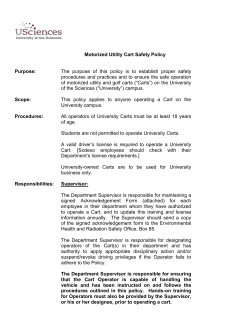 Motorized Utility Cart Safety Policy