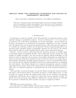 Default times, non arbitrage conditions and change of probability