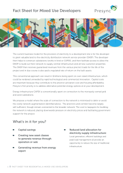Fact Sheet for Mixed Use Developers