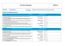RPL Matrix (Mapping) 06/06/13 UNIT CODE BSBHRM506A UNIT