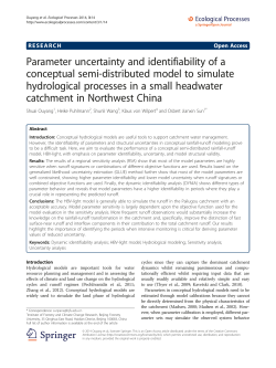 Parameter uncertainty and identifiability of a conceptual semi