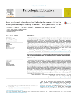 Emotional, psychophysiological and behavioral