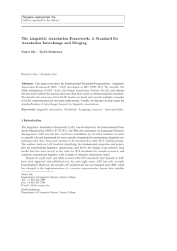The Linguistic Annotation Framework