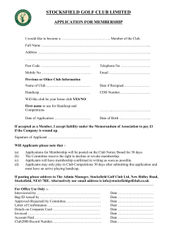 - Stocksfield Golf Club