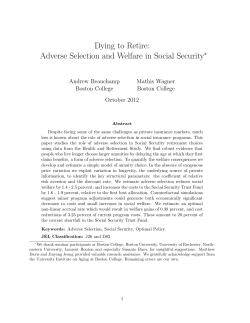 Adverse Selection and Welfare in Social Security