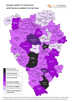 Average number of 3 bed houses which become available to let