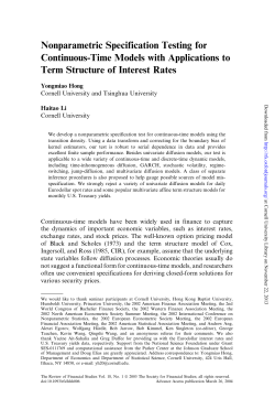 Nonparametric Specification Testing for Continuous