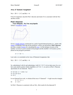 Area of Diamond Assignment