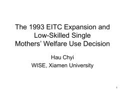 The 1993 EITC Expansion and Low-Skilled Single Mothers` Welfare