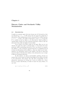 Chapter 4 Discrete Choice and Stochastic Utility Maximization