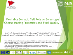 Desirable somatic cell role on Emmental-type