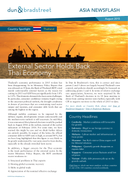 External Sector Holds Back Thai Economy