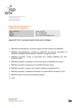 Agenda meeting 20110413 - About WIV-ISP